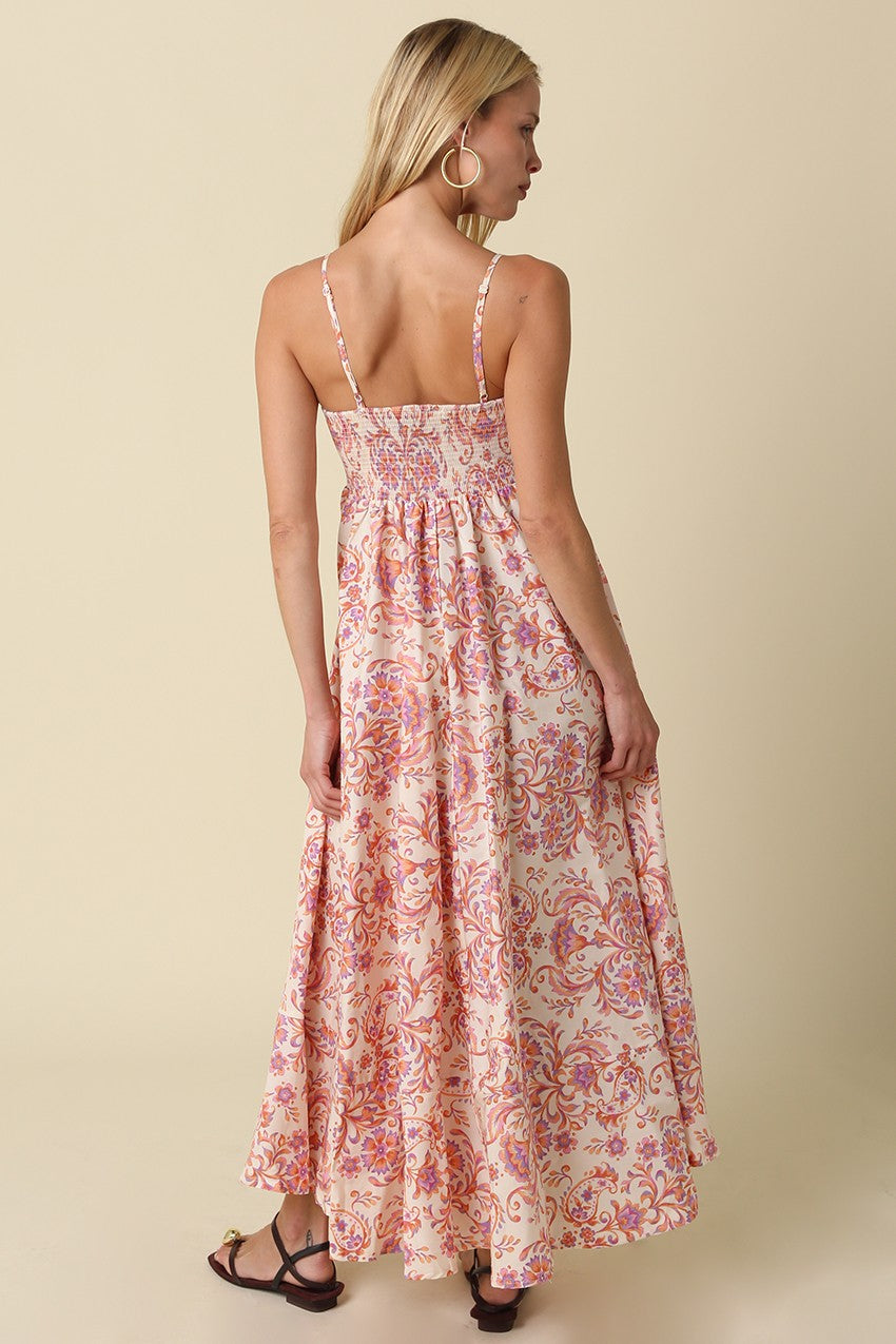 apricot pink dress Maddie Dress in Apricot Crush Satin 6
