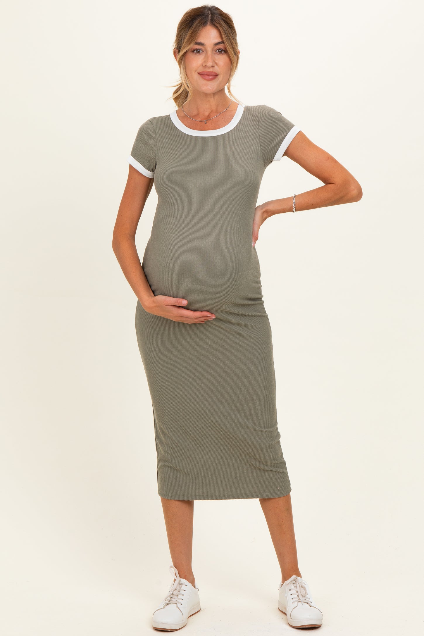 midi dress for pregnant women Tiffany Rose Waterfall Midi Dress (Eclipse Blue)