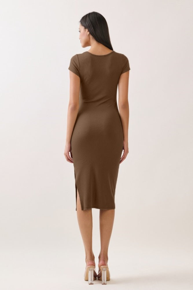 high waist square neck midi dress Odd Muse | Square Neck Midi Dress