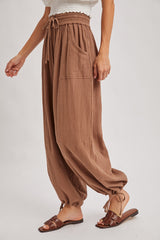Latte Tie Hem Pants