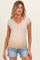 Oatmeal Short Sleeve Maternity Henley Top