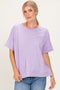 Lavender Oversized Short Sleeve Top