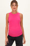 Fuchsia Ribbed High Neck Maternity Tank Top