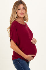 Cabernet Dolman Sleeve Boat Neck Maternity Top