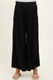 Black Cropped Wide Leg Maternity Pants