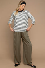 Olive Drawstring Waistband Maternity Pants