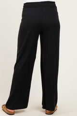 Black Drawstring Waistband Maternity Pants