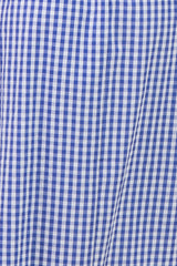 Blue Gingham Smocked Maternity Midi Dress
