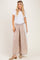 Caramel Stripe Eyelet Lace Wide Leg Pant
