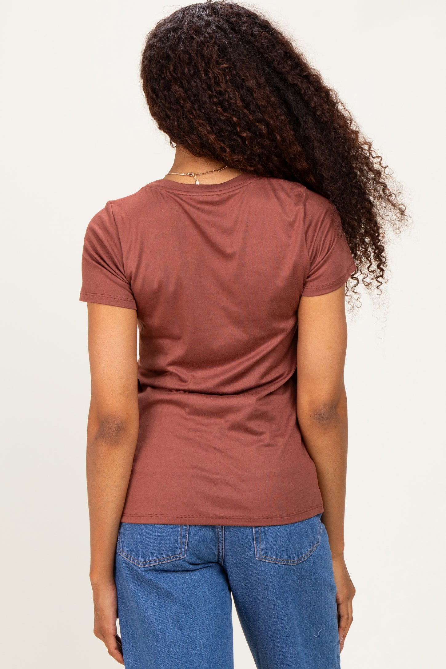 Rust Basic Crew Neck Tee
