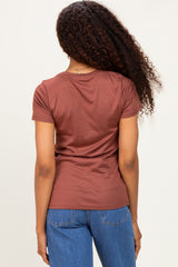 Rust Basic Crew Neck Tee