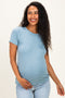 Slate Basic Crew Neck Maternity Tee