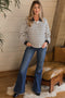Ivory Striped Long Sleeve Polo Maternity Top