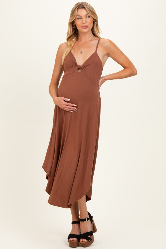 fringe denim dress Western Style Women's Denim with Fringe Button Up Mini Dress Tan / S