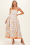 Daffodil Floral Embroidered Maternity Maxi Dress