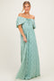 Seafoam Lace Maxi Dress