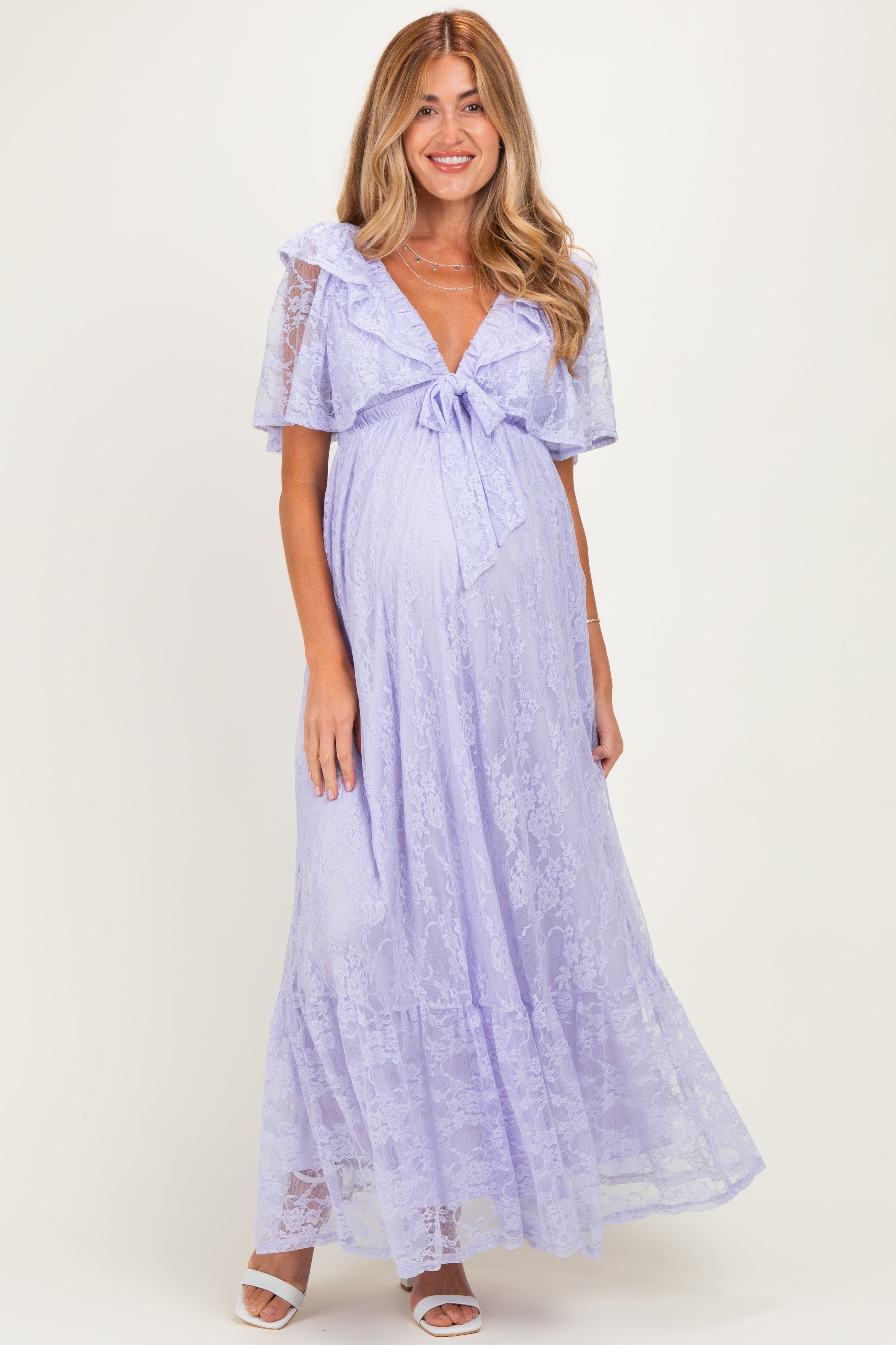 maternity graduation dresses Puffy Ruffles Gowns for Photoshoot Pregnancy Photography D 24W / Picture Color This show stopping maternity gown is made of sheer nude mesh Formal Maternity Dresses | Nordstrom