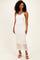 Cream Floral Lace Midi Dress