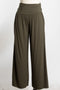 Olive Wide Waist Band Maternity Wide Leg Pants