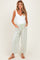 Light Sage Gingham Barrel Leg Maternity Pants