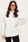 Clean Ivory Washed Oversized Mock Neck Sweatshirt