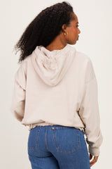 Oatmeal  Oversized Fleece Terry Hoodie