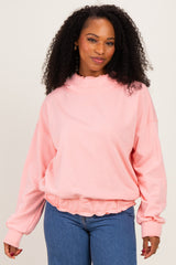 Blush Pink Oversized Fleece Terry Hoodie