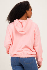 Blush Pink Oversized Fleece Terry Hoodie