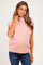 Ballet Pink Mock Neck Maternity Sweater Vest