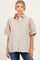 Oatmeal Oversized Check Plaid Maternity Button Down Shirt