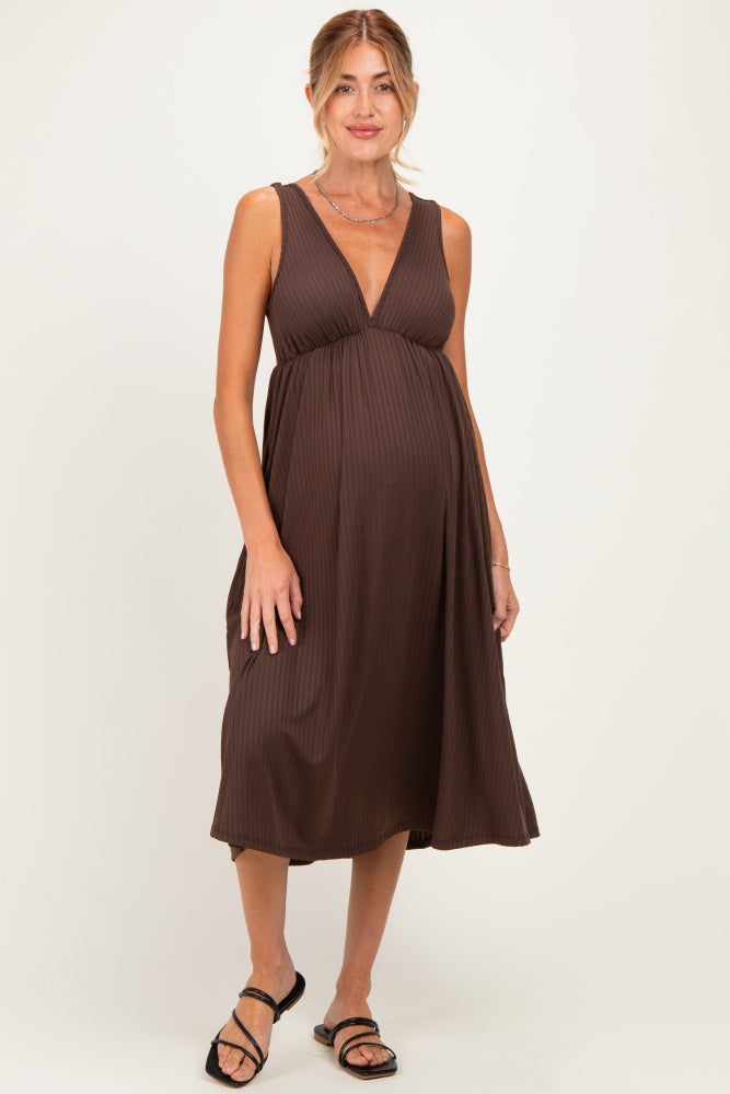 maternity dress a line Black Stretch Tweed Maternity Dress