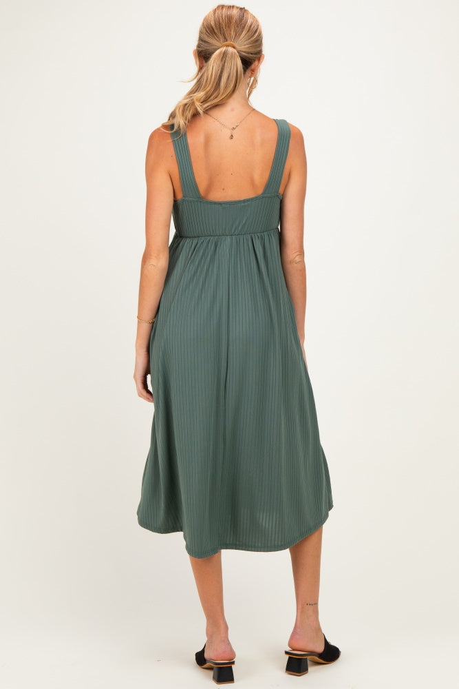 a line ribbed dress Diagonal Rib Midi A Line Dress | A-Line Dress