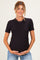 Black Brushed Ribbed Knit Maternity Crewneck Tee