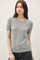 Heather Grey Basic Short Sleeve Sweater Top