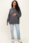 Charcoal Oversized High Neck Maternity Sweatshirt