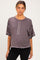 Brown Slub Knit Oversized Button Up Maternity Top