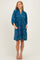 Blue Paisley Puff Sleeve Dress