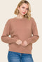 Light Camel Basic Pullover Sweater