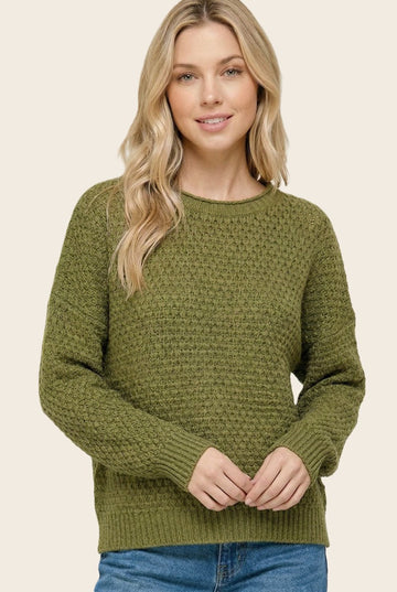 Matcha Honeycomb Knit Sweater
