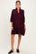 Eggplant Ruffle Split Neck Tiered Maternity Dress