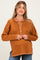 Burnt Camel Ribbed Jersey Oversized Maternity Henley