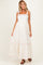 Creme Peony Floral Shoulder Tie Maternity Maxi Dress