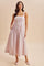 Pink Peony Column Floral Print Maxi Dress