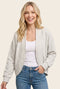 Oatmeal French Terry Shrug Cardigan