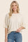 Ivory Oversized Short Sleeve Sweater Top