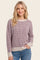 Berry Two Tone Ribbed Sweater