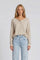 Oatmeal Waffle Knit Oversized Henley Top