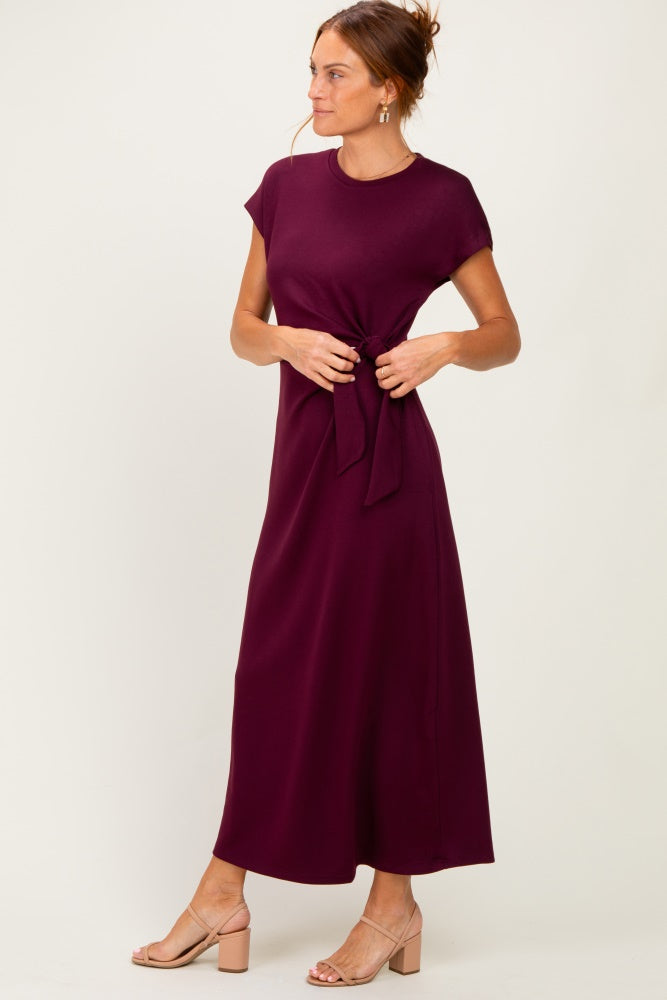 short sleeve fall midi dress Adrianna Papell Women's Knit Crepe Draped Midi Dress, Blue, 10