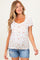 Red Pointelle Ruching Short Sleeve Maternity Top