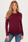 Burgundy Long Sleeve Maternity Top